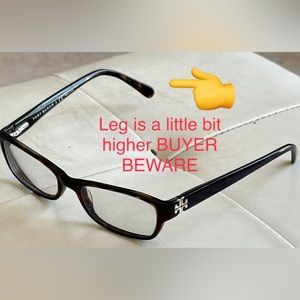 TORY BURCH PRESCRIPTION GLASSES BROWN TORTOISESHELL GOLD MONOGRAM LOGO PRE LOVED